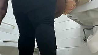 Bathroom quickie leaves my pussy dripping cum