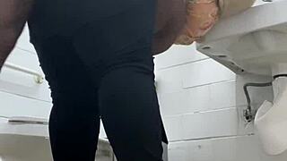 Bathroom quickie leaves my pussy dripping cum