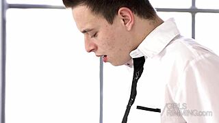 first day at work turns into hardcore ass licking fun
