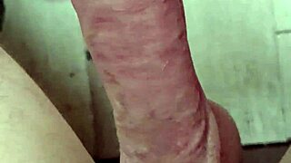 Thick white cock pumped with ring shoots cumload