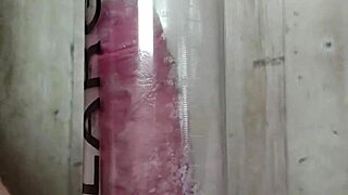 Thick white cock pumped with ring shoots cumload