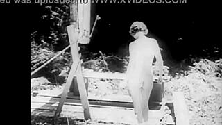 vintage nudists on the beach
