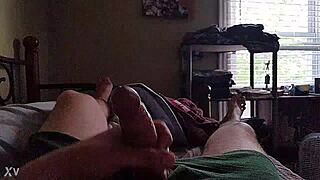 Cumshot In Slowmotion For Hairy Tattooed Cock