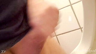 chubbykaot enjoys close up pee play while horny and wet outdoors