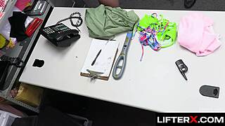 blonde slut fucks the security guard to avoid jail - lifterx