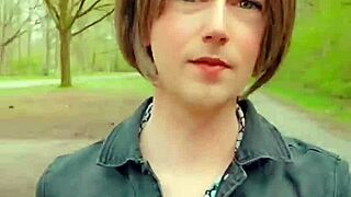 filmed by stranger in the woods riding dildo