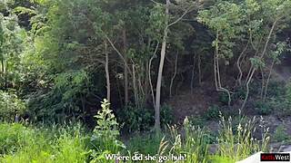 Maniac fucked girl in bushes and cummed on face