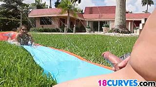 outdoor with wet big ass kitty catherine