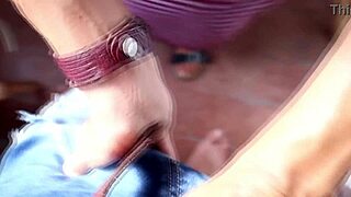 I meet my favourite amateur pornstar in the street and we fuck