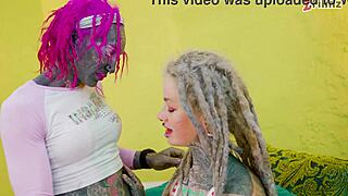 trans threesome with tattooed alt bodies