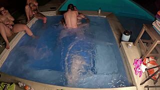 Hot tub orgy makes deliah scream