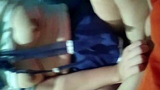 latina slut fingers her tight pussy alone in bedroom