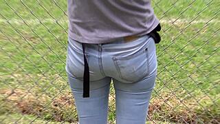 stepmother shows her big ass and begs to fuck instead 😈