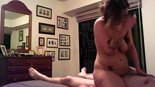 alex trotter casually riding that hard cock in bed, getting hardcore action