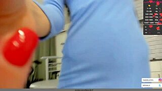 cute girl does striptease on webcam