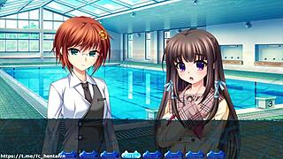 In the inyochu insects of insemination part 36 sui route, that anime hentai creampie game is getting intense.