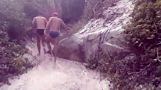 watch this gay bareback with monster cock on the trail