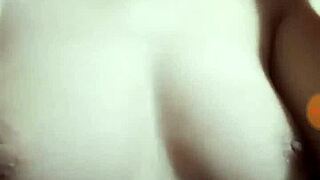 Teen girl explores self-pleasure in a private moment