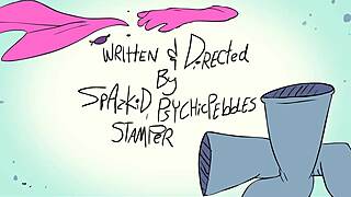 power surges as clothes rip in cartoon battle