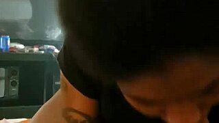 Amateur Ebony Sucks Black Cock Hard