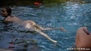 Brazzers - Karter Foxx Skinny Dips in Wet Pool