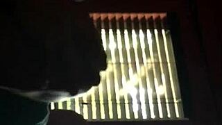 Threesome at work on the clock