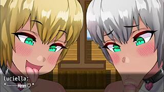 Sisters suck prince's cock