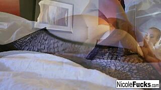 Hot nicole rubs herself after sex tease to completion