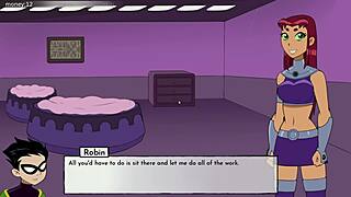 18Titans part 3: Starfire in an exciting game scene