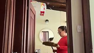 my neighbor is just chilling in the bathroom, probably relaxing after a long day