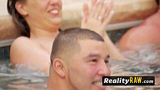 Horny Hot Redhead Dominates The Pool Party With Wild Group Action!