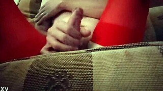 Hey Dana, You're Looking Hot As A Crossdresser In Those Red Tights