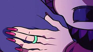 Vampira sucks gozo in anime hentai scene