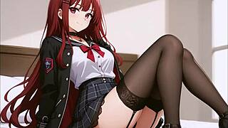 Sexy Redhead Anime Girl - Ai Generated