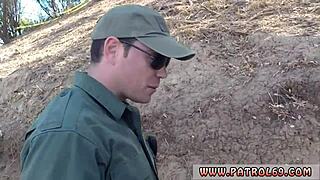 Tattooed redhead fake cop loves cock. She blows and takes facial cumshot.