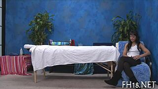 private massagist gives a relaxing session in a quiet room