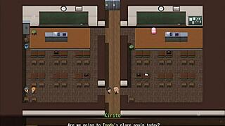 minha irmã estava fazendo um boquete por debaixo do balcão durante o trabalho - ntr online - parte 9