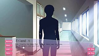 Hgame schoolgirl performs blowjob and masturbation