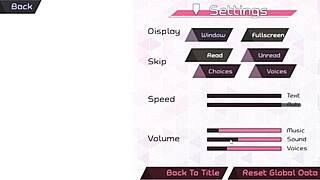 Hgame schoolgirl performs blowjob and masturbation