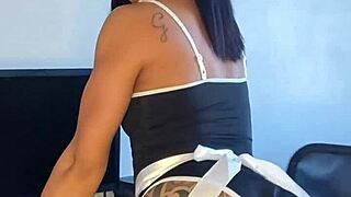 Naughty Employee Masturbates Solo In Reality Pornstar Scene With Tattooed Brunette