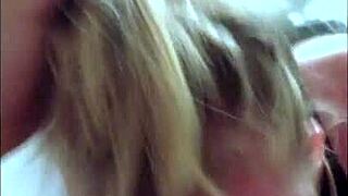 Amateur Blonde Ex-Girlfriend Takes Big Cock Cumshots On Her Face