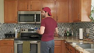 thick latina wife gets fucked while husband cooks?