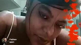 brazilian bbw teasing on webcam
