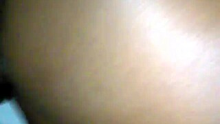 a rough amateur session with big black cock filling creamy ebony pussy