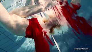 Russian Teen Lucie Goes Underwater Swimming