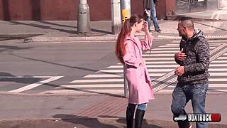 Simona Dreweova Sucks Fucks Stranger In Public Fucktruck