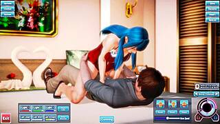 Blue Haired Beauty in Silly Adventures