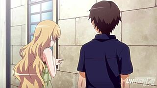 hentai friends rush home for big tits action