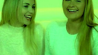 abby cross and blake eden model each other then dive into lesbian fun in 4k