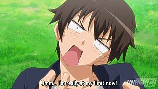 hentai friends rush home for big tits action